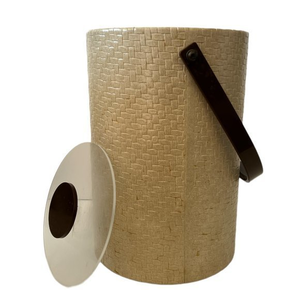 Vintage Retro Insulated Tall Ice Bucket with Handle and Lid Sz. 11" Tall‎